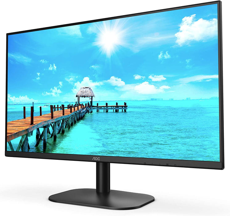 AOC 27B2AM - 27 inch FHD Widescreen Monitor, 75Hz, 4ms, VA Frameless Design, LowBlue Mode, Flicker free, 1920 x 1080 @ 75Hz, HDMI 1.4 x 1, VGA