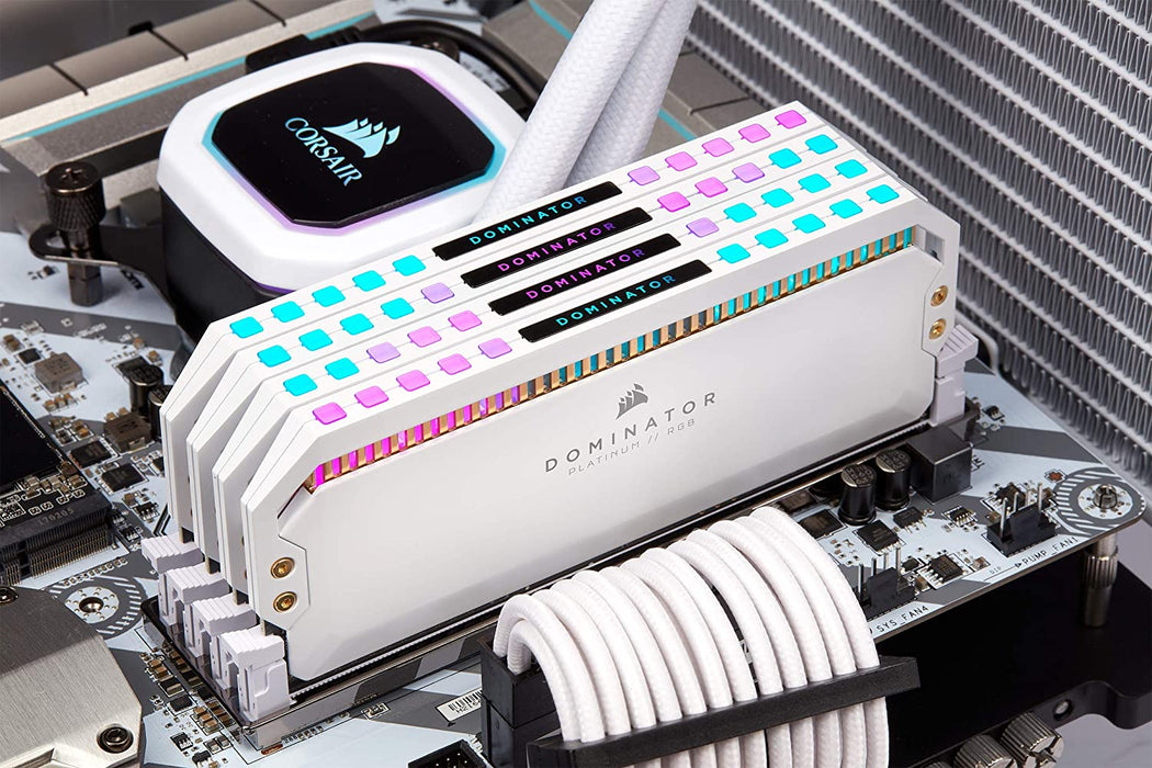 Corsair Dominator Platinum RGB 16GB (2x8GB) DDR4 3200MHz C16, RGB LED Desktop Memory (High Performance and Response Times) - White