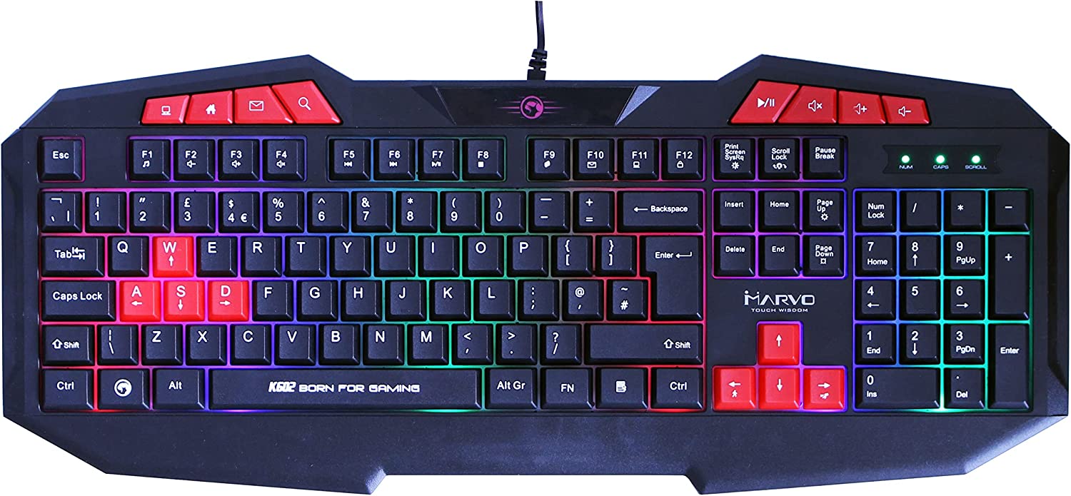Marvo CM375 Gamign Bundle Set Keyboard, Mouse, Headset, Mouse Pad, 4 in 1 Gaming Peripheral Set