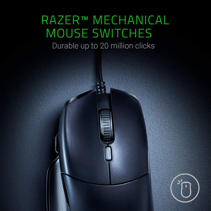 Razer Basilisk Essential Gaming Mouse Wired, Chroma RGB Lighting, 6400 DPI Optical Sensor, 7 Programmable Buttons, Mechanical Switches, Black