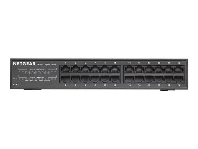 NETGEAR SOHO 24 Ports Gigabit Ethernet Switch GS324 - Switch - 24 Ports - Unmanaged