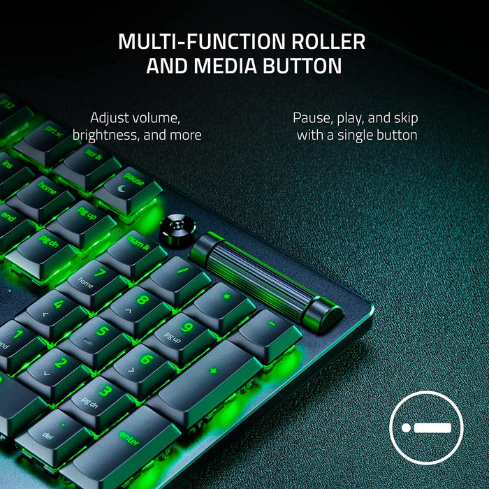 Razer DeathStakler Ve Pro Wireless Gaming Keyboard Low Profile Red Linear Switches, Hyperspeed Wireless, Bluetooth, RGB, Black