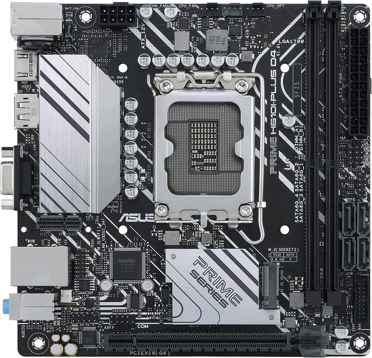 Asus Prime H610I Plus D4 CSM Mini ITX Motherboard Corporate Stable Model, Intel H610, 1700, Mini ITX, 2 DDR4, VGA, HDMI, DP, 1x M.2