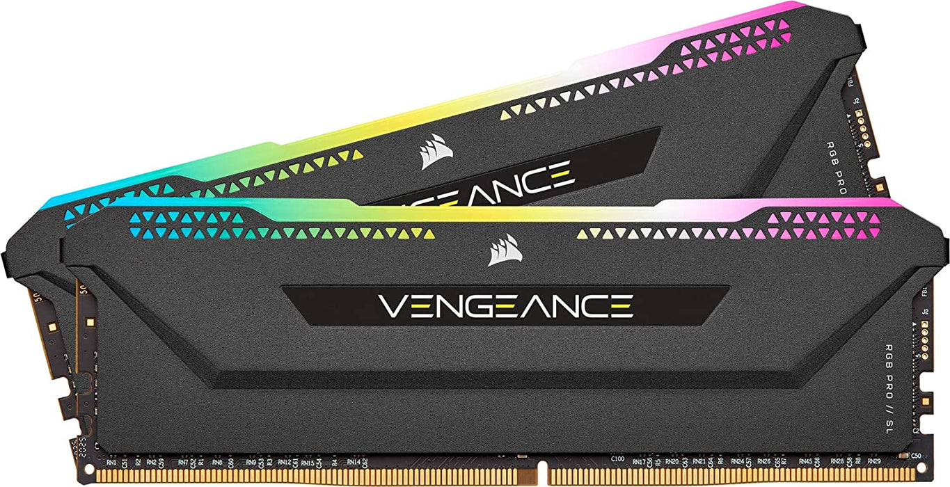 Corsair Vengeance RGB Pro SL 16GB RAM, DDR4, 3600MHz, CL18, 2x8gb, Desktop Memory Kit, Black