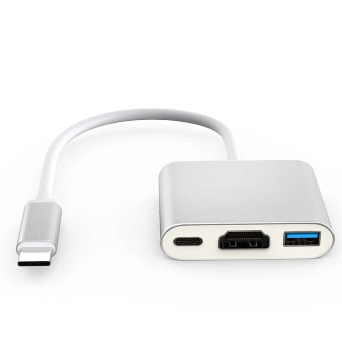 USB Type-C Hub to USB-C, USB3.0, HDTV 4K Adapter, Dock Station