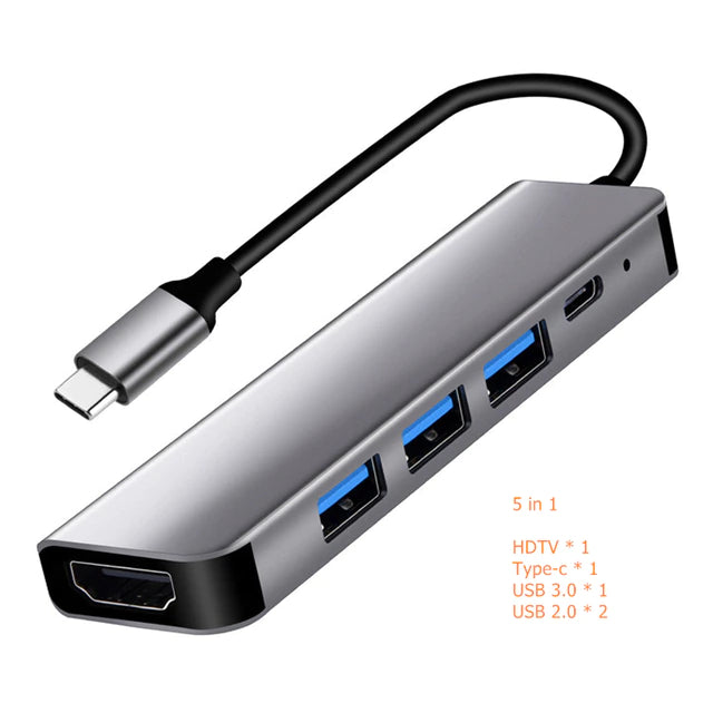 Type C to USB-C 3.0 2.0 4K HDTV Adapter Hub Charging Dock for MacBook Samsung S20 Dex Xiaomi 10 PS5 iPad HDTV