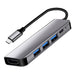 USB Type C to USB Type C, USB3.0, USB2.0, 4K HDTV Adapter, Type C Hub Charging Dock Station for Mac