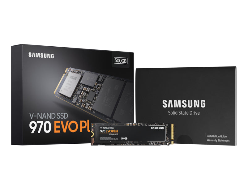 Samsung 500GB 970 EVO PLUS M.2 NVMe SSD, M.2 2280, PCIe, V-NAND, R