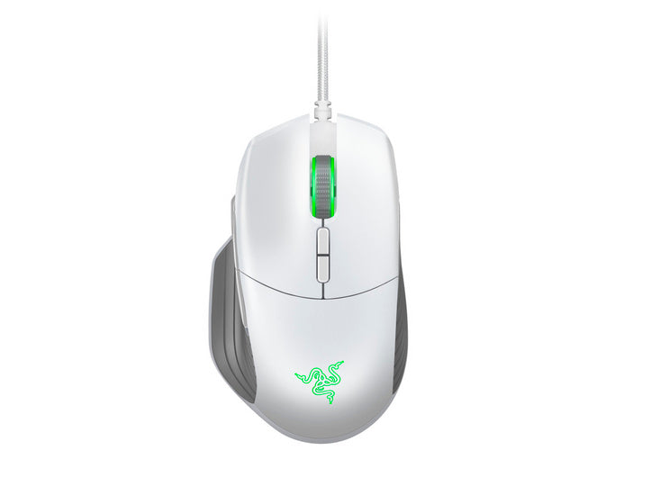 Razer Basilisk Mercury Gaming Mouse, 5G Optical Sensor, 16000 DPI, Mechanical Mouse Switches, Right Handed, 8 Buttons, White