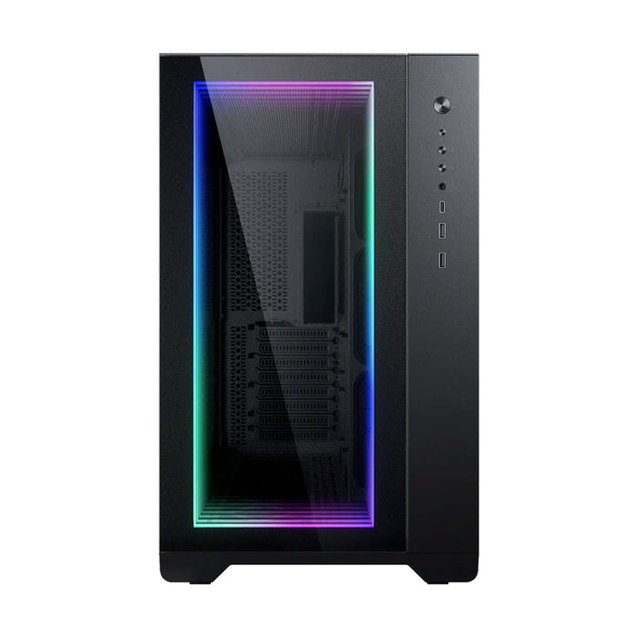 MagniumGear NEO Qube 2 ATX MidTower Gaming PC Case Tempered Glass, Infinity Mirror CPU Cooler