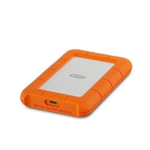 LaCie Rugged USB-C, 1TB, Portable External Hard Drive, Drop, Shock, Dust, Rain Resistant, STFR1000800, Portable HDD