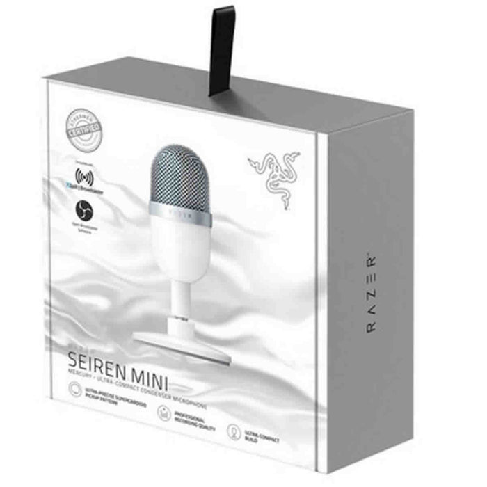 Razer Seiren Mini Mercury Ultra-compact Streaming Microphone, Supercardioid Polar Pattern