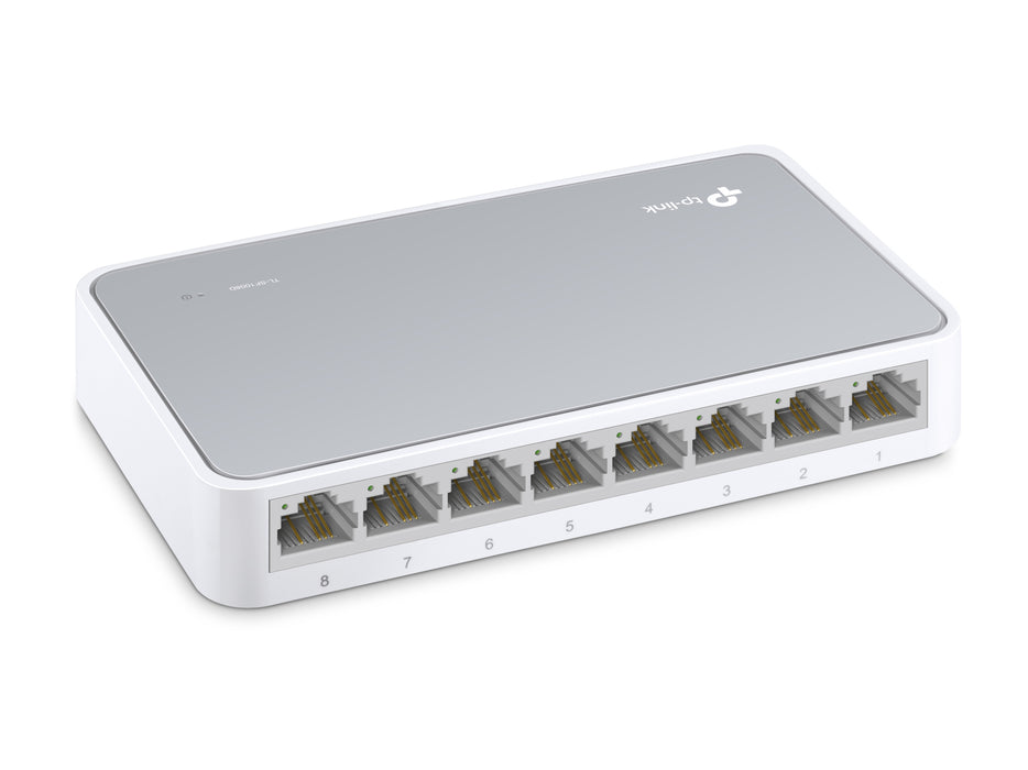 TP-Link 8-Port 10/100 Mbps Desktop Ethernet Switch/Hub, Ethernet Splitter, TL-SF1008D