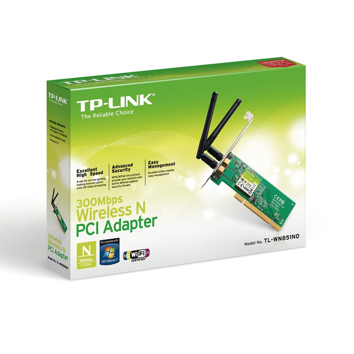 TP-LINK TL-WN851ND 300mbps Wireless N PCI Adapter LP Bracket