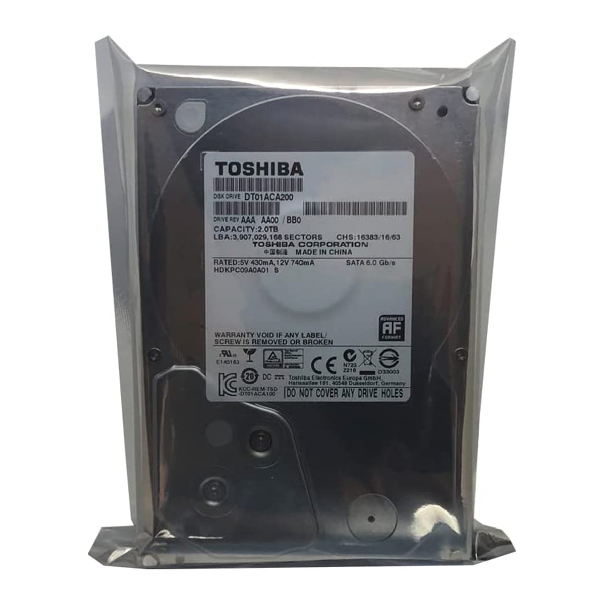 東芝ハードディスク　DT01ACA200　2.0TB 2台セット中古良品 東芝DT01ACAシリーズ（Desktop）&frasl;2TB 内蔵ハードディスク: 中古